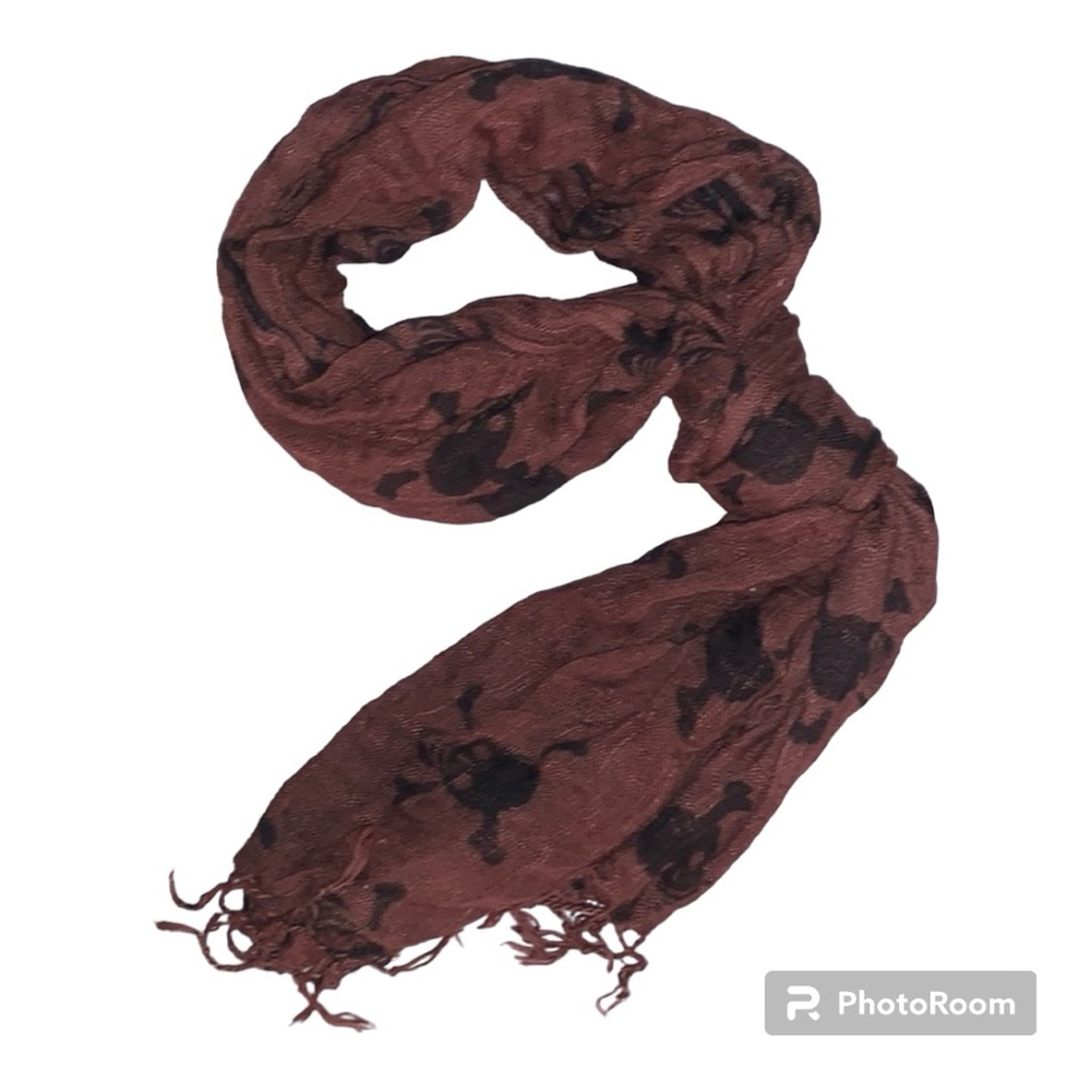 Scarf | Brown with Black Skills | 60” Long